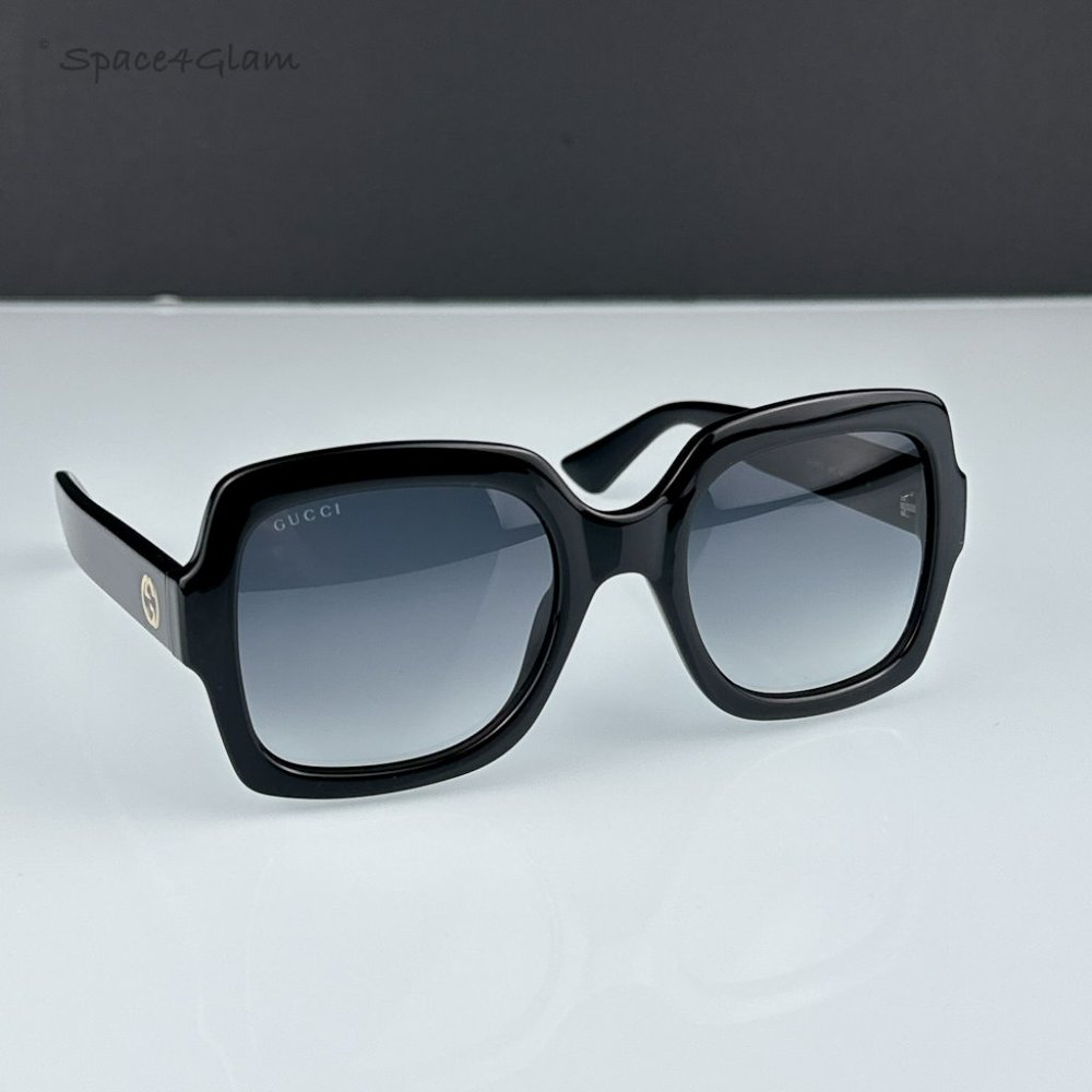 Gucci Women Sunglasse Black Gradient Grey Square GG1337S 001 NEW AUTHENTIC - Picture 4 of 9